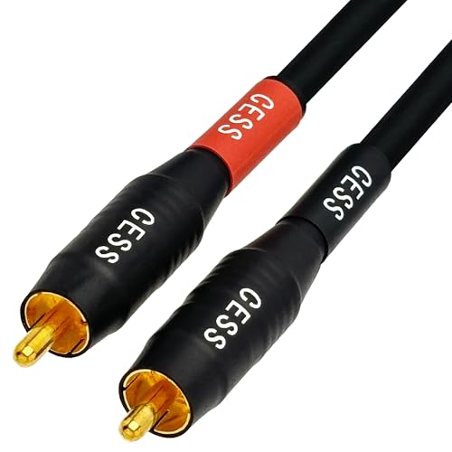 CNCESS Waterproof RCA Male to Male Cable, 2-Pack (2 Feet) - size: 2 FT
