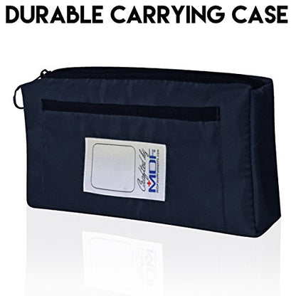 MDF Instruments, Calibra Aneroid Premium Professional Sphygmomanometer, Blood Pressure Monitor with Adult Cuff & Carrying Case, Lifetime Calibration, White Dial, Navy Blue Cuff, MDF808M04 - color: Navy Blue, size: Standard Gauge - Adult Cuff