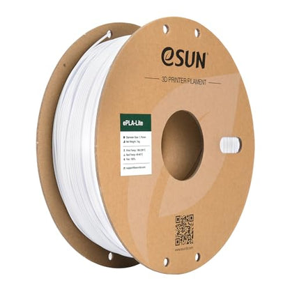 eSUN PLA Filament 1.75mm, High Toughness 3D Printer Filament Upgraded PLA Filament, Dimensional Accuracy +/- 0.03mm, 1KG Cardboard Spool (2.2 LBS) 3D Printing Filament for 3D Printers, Cold White - color: Cold White, size: PLA 1.75MM - 1KG