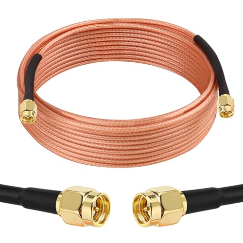 MOOKEERF SMA Male to SMA Male Cable - 20FT RG316 SMA Extension Cable 50 ohm for Router, Test Equipment, Signal Enhancer, Wireless Adapter,WiFi Antenna Applications - size: 20FT