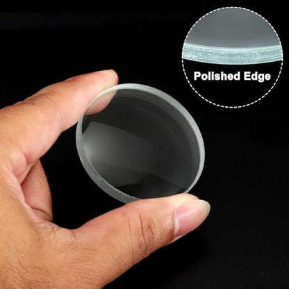 PATIKIL Concave Lens, 150mm Focal Length 50mm (1.97") Diameter Round Glass Magnifying Telescope Lens Trial Set Ground Edge for Lab Physics Class Optics, 4 Pcs - size: -150mm FL, 50mm Dia.