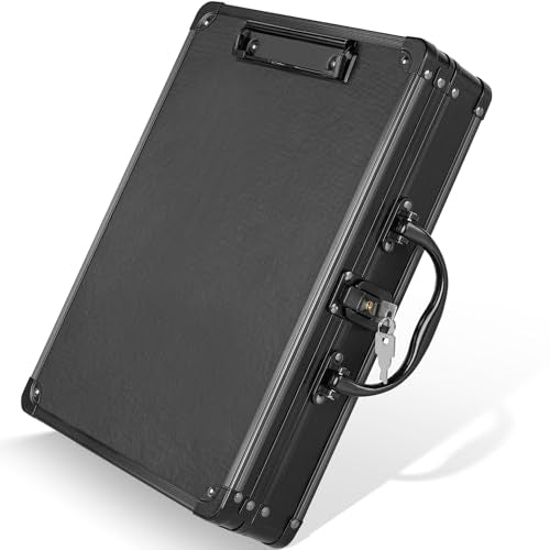 Sooez Key Lock Clipboard Storage Box, Heavy Duty Clipboard with Storage - style: Key Lock - Black