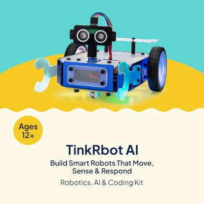 TinkRbot AI Robot Building Kit, Coding STEM Robotics Kit 12+