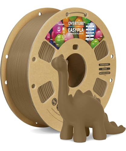 OVERTURE Easy PLA 1.75mm, Easy to Print Filament, 1kg Caramel - color: Easy Caramel