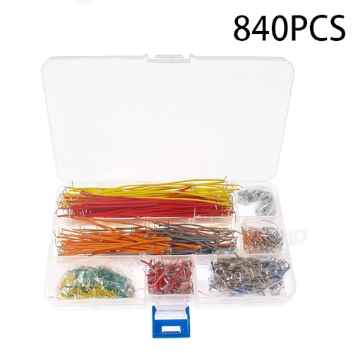 Solderless Breadboards 400 Tie Points + 840pcs Connecting Line Cables for Arduino Prototyping Circuit DIY Electronic Project - color: 1pcs400TieBreadboard-LineCable840pcs