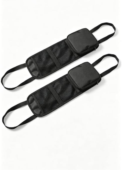 2 PCS Car Seat Side Organizer, Mesh Pocket Storage Bag, Auto Caddy
