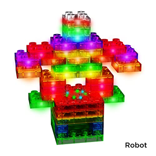 E-Blox Building Blocks STEM Circuit Kit, Build Your Own Sound & Touch Controlled Light Show, LED Lights Fade in & Out, Reacts to Voice & Music, Science, Birthday Gift, Boys, Girls, 5+
