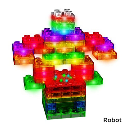 E-Blox Building Blocks STEM Circuit Kit, Build Your Own Sound & Touch Controlled Light Show, LED Lights Fade in & Out, Reacts to Voice & Music, Science, Birthday Gift, Boys, Girls, 5+