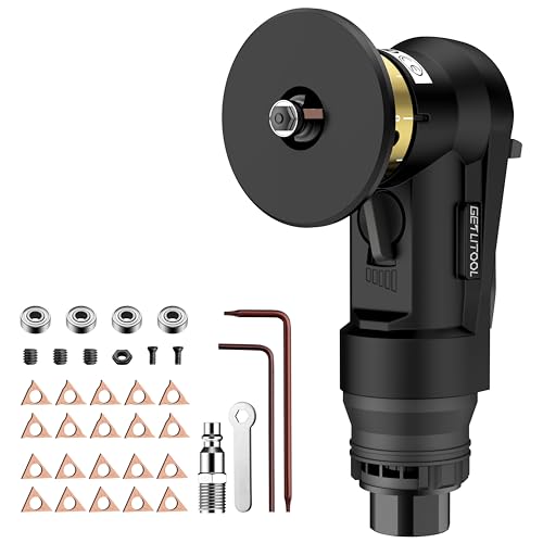 GETLITOOL Pneumatic Chamfering Tool, Air Chamfer Tool with 12C & 10R-Blade - color: Black