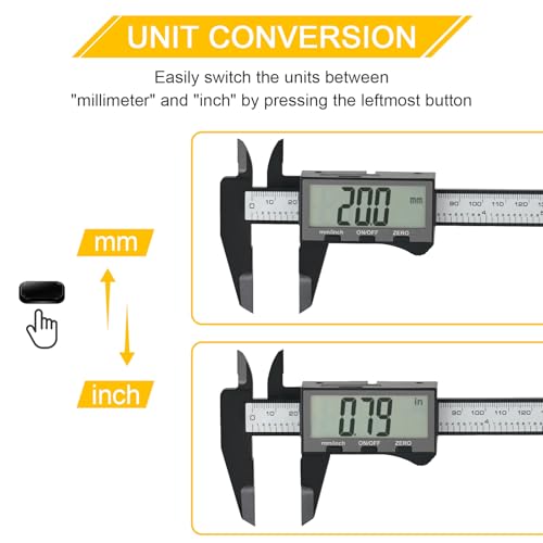 Sangabery Digital Caliper, 0-6 Inch Measuring Tool, Extra-Large LCD Screen