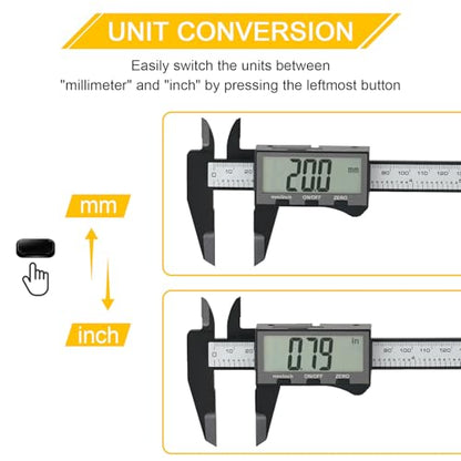 Sangabery Digital Caliper, 0-6 Inch Measuring Tool, Extra-Large LCD Screen