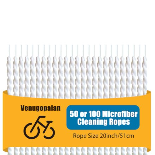 3D Printer Microfiber Cleaning Rope, Narrow Gap Cleaner for Bicycle Motorcycle Chain, Bike Hubs, Brakes, Cassette, 3D Printer Lead Screw & Hard-to-Reach Parts, Washable Dirt Removal Tool (100)