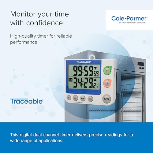 Cole-Parmer Dual Channel Flashing LED Big-Digit Timer