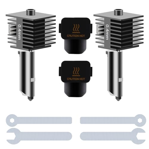 2 Pcs A1 Hotend 0.4mm, A1/A1 Mini Print Head Extruder Hotend Upgrade High-Temperature 0.4mm Hardened Steel Nozzle Replacement Compatible for Bambu Lab A1/A1 Mini Hotend Accessories, - style: A1 Mini/A1 Print Head Kit 0.4mm