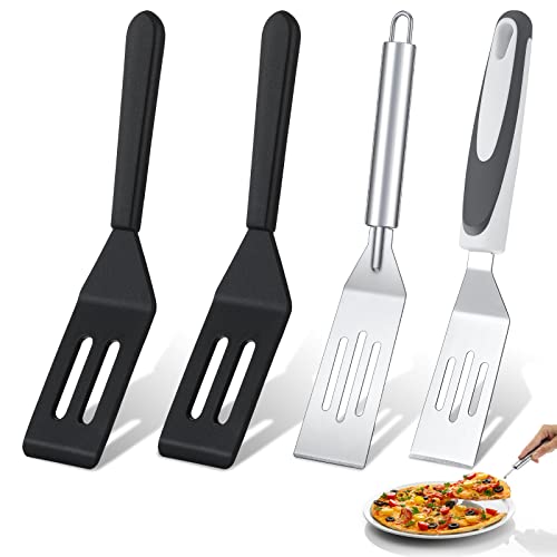 Chengu 4 Pcs Small Stainless Spatula Set Mini Serving Spatula - style: 3 Styles