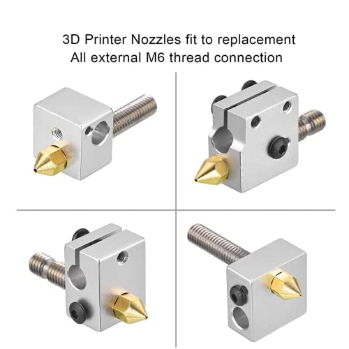 MK8 Nozzles 22 pcs 3D Printer Brass Nozzles 0.2mm, 0.4mm,0.6mm, 0.8mm, 1.0mm CR-10 Nozzle with DIY Tools and Metal Storage Box for CR-8 / CR-10 / Ender 3 / Ender 3S / 5/6 and so on… - size: Various Nozzles