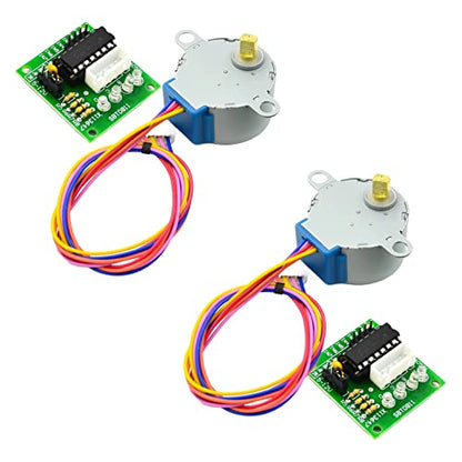 28BYJ-48 ULN2003 5V Stepper Motor with Driver for Arduino, ESP32, ESP8266, Raspberry Pi, 2 Pieces - size: 5V