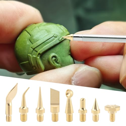 3D Printer Smoothing Finishing Tool Set, 11pcs 3D Printed Parts Repairing Modifying Deburring Trimming Tool Kit for TS100 TS101 Pine64 900M T18 Soldering Iron Heat Set Tip Adapter(Silver)