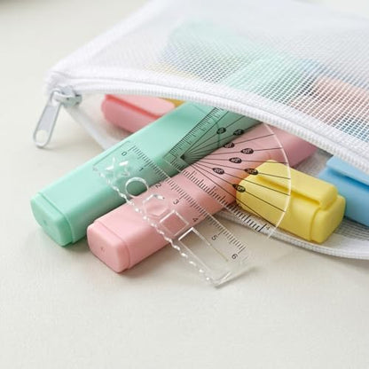 4 PCS Mini Acrylic Rulers and Protractors Kit