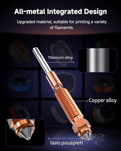 Creality Official K1C/K1 SE/K2 SE Nozzle, Unicorn Quick-Swap 0.4mm, 0.6mm, 0.8mm 4PCS Nozzle Kit, Copper Alloy and Hardened Steel 3D Printer Nozzle for K1C, K1SE, K2 SE, Ender 3 V3 SE, Ender 3 V3 Plus - style: 4PCS 0.4/0.6/0.8mm
