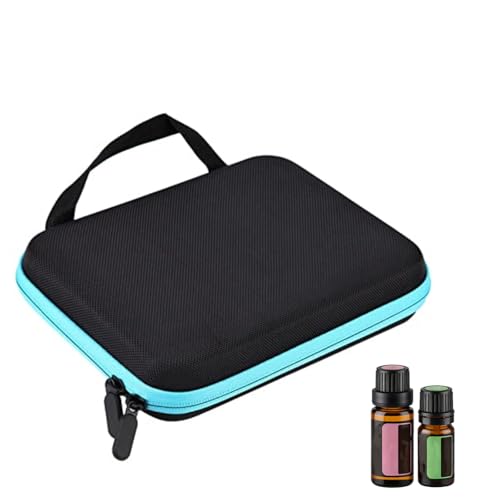 Essential Oil Storage Bag, 63 Slots Portable Aromatherapy Essential Oil Storage Bag Case Collision Proof No Leakage Essential Oil Organizer for Travel (Blue) - color: Blue