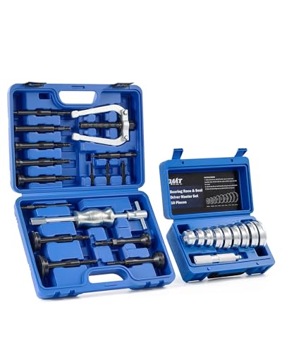 OMT 26pc Bearing Press Kit & Blind Hole Collet Bearing Puller Extractor Set - color: Blue Case, size: 26pc Bearing Puller & Seal Driver Kit