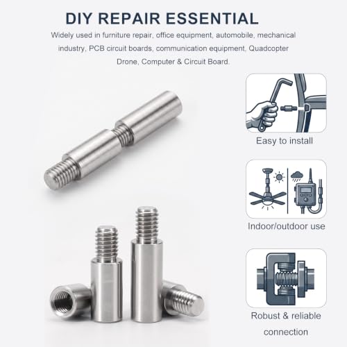 M8x90+12mm Standoff Extension Posts Screws Stainless Steel 2 Pcs - size: M8x90+12mm