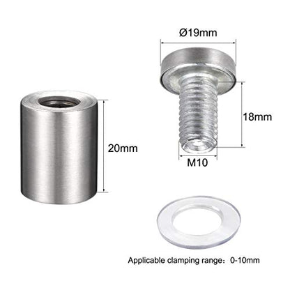uxcell 3/4 Dia x 1"(19x25mm) Standoff Screws Wall Mount Sign Holders Acrylic Glass Nails 10pcs - size: 19mmx25mm