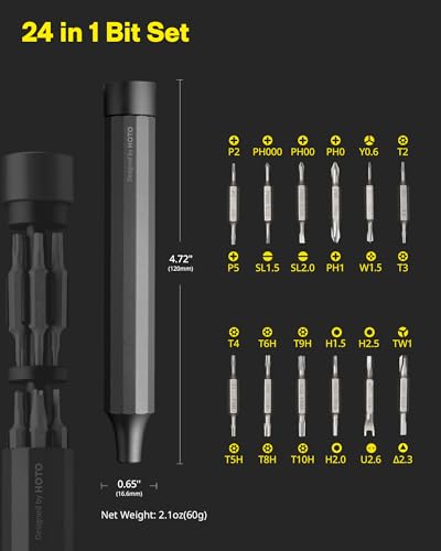 HOTO Hand Tool Set Bundle with Precision Screwdriver Sets Slate Grey