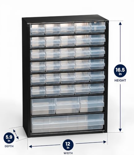 Raaco Steel Storage Cabinet, Standard 34-Drawer (C9-34) - Nuts & Bolts - size: Standard-34D