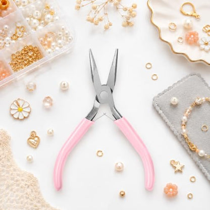 5 Inch Mini Needle Nose Plier Mini Pliers Jewelry Pliers for Jewelry Making, Comfort Grip Handle Craft Plier for Electronics Repair Supplies Wire Beading Hobby