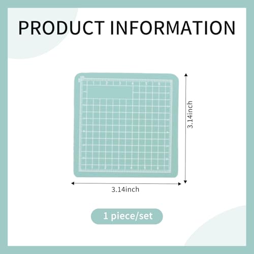 Mini Cutting Mat 8x8cm Self-Healing Portable Craft - color: Light Green