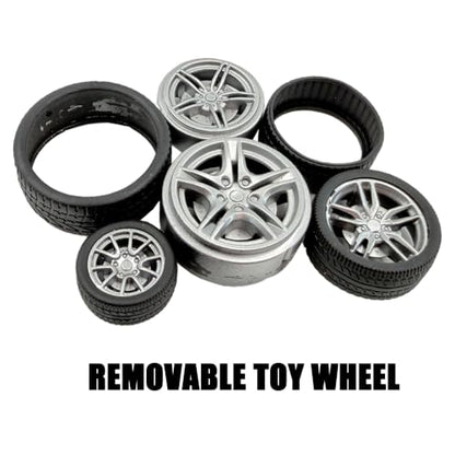 12PCS Toy Wheel RC Car Rubber Tire Wheel with Round Rod Shaft Axles for RC Car Truck Robot Boat Helicopter DIY Model Toy Building Project (2.5x25mm) - style: 2.5x25mm