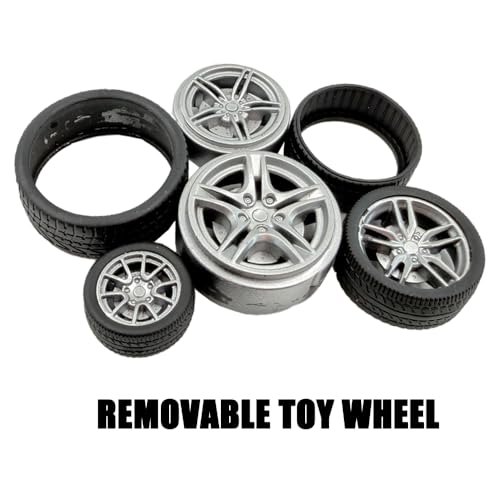 12PCS Toy Wheel RC Car Rubber Tire Wheel with Round Rod Shaft Axles for RC Car Truck Robot Boat Helicopter DIY Model Toy Building Project (2.5x32mm) - style: 2.5x32mm