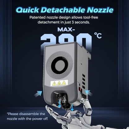 FLASHFORGE Adventurer 5M Nozzle, All Sizes 4-Pack Nozzle Set, 280℃ High Flow 32mm³/s Nozzle for Stable High-Speed Printing, Adventurer 5M Pro Hotend, 3S Quick-Detachable Nozzle - style: 0.25+0.4+0.6 Hardened+0.8 Hardened