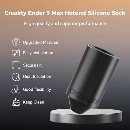 Creality Ender 5 Max Silicone Socks, Original 3D Printer Hotend Silicone Cover, Heater Block Silicone Sock, Insulation Heat Resistance Keep Hotend Clean, Extruder Heating Bolck Protection - size: Ender 5 Max