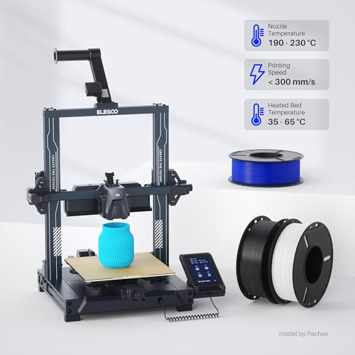 ELEGOO PLA 3D Printer Filament Bundle 1.75mm 8 Colors 250g*8 - color: 8pcs Black/White/Space Gray/Translucent/Sky Blue/Sea Green/Pink/Purple 250g Each