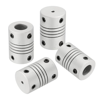 uxcell 4Pcs Flexible Couplings 2mm to 8mm Aluminum Alloy Joint Connector - size: 2mm to 8mm, style: D16 x L23mm