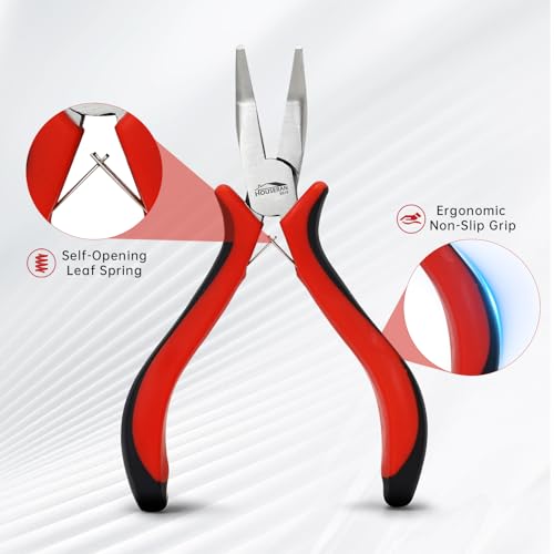 2-Piece 5 Inch Bent & Flat Nose Plier, Small Jewelry Pliers Set