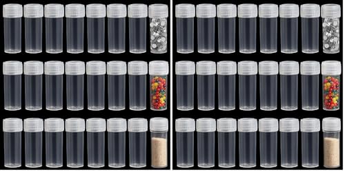 120 Pieces 5 ML Plastic Sample Bottles Vial Storage Mini Clear Storage Case with Lid Vial Storage Container Test Tube for Small Items (Pack of 2) - size: 120 Count (Pack of 2)