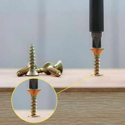 #4 Flat Head Phillips Wood Screws 150Pcs, Yellow Zinc, 1/4" - color: Yellow, size: #4 x 1/4''-150pcs