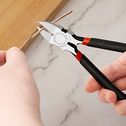 BOENFU Wire Cutters Heavy Duty 5 Pack Side Cutters Wire Snips Flush Cut Pliers Metal Cutting Tool for Crafting, Floral, Artificial Flowers, Chicken Wire, Electrical, 6 Inches - color: 6 Inches - 5 Pack - Black Handle