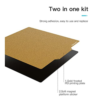 Creality Ender 5 Plus PEI Print Bed Kit, 3D Printer Parts Printing Plate Frosted PEI Surface and Magnetic Bottom Sheet Flexible Steel Platform for Ender 5 Plus - size: Ender 5 Plus