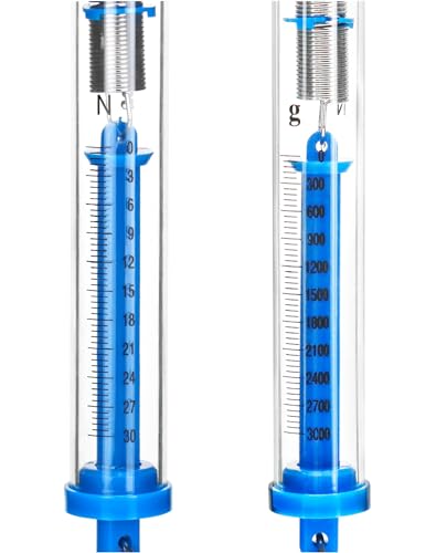 QWORK Spring Scale, 10 Pack 30N Transparent Spring Balance Hanging Tube Spring Scale