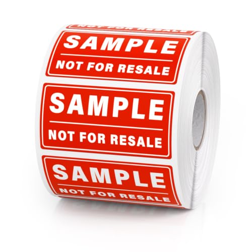 1000 PCS Sample Not for Resale Stickers 2 × 1 Inch Inventory Labels