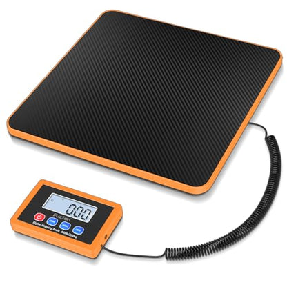 Fuzion Shipping Scale, 440LB x 10g Accurate Digital Postal Scale, Hold/Tare - color: Black&Orange