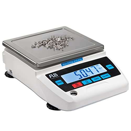 FLB Lab Scale Digital Precision Balance with DWT Unit 5000g x 0.01g - size: 5000gx0.01 (BATTERY NOT INCLUDED)