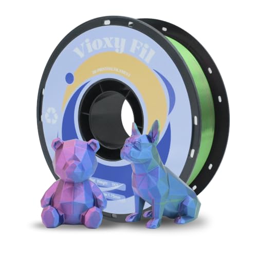 PLA 3D Printer Filament, Triple Color Silk PLA Filament, Dimensional Accuracy +/- 0.02 mm, 1 kg Spool(2.2lbs), 1.75 mm, Red Blue Green - color: Silk Tricolor Red-blue-green, size: 1kg