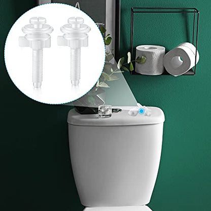 Jetec 2 Pack Toilet Seat Screws Kit, Plastic Bolts Nuts & Washers - color: White