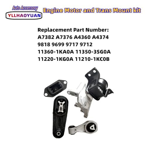 Yllhaoyuan Set of 4 Motor Mounts for Nissan Sentra 1.8L (2013-2019) - size: 2013-2019 Nissan Sentra 1.8L